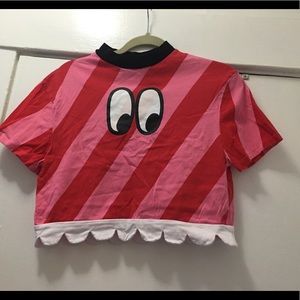 lazy oaf eyes crop sweatshirt